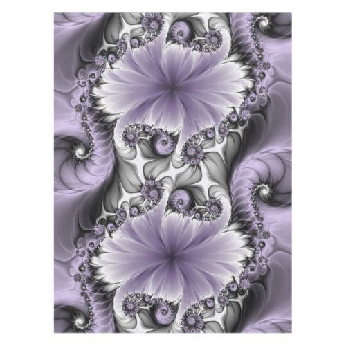 Lilac Illusion Abstract Floral Fractal Art Fantasy Tablecloth