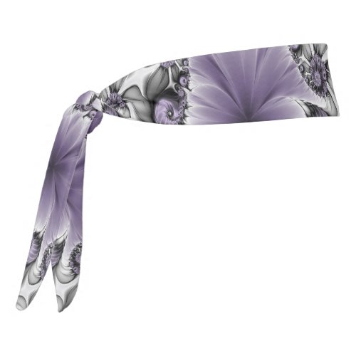 Lilac Illusion Abstract Floral Fractal Art Fantasy Tie Headband