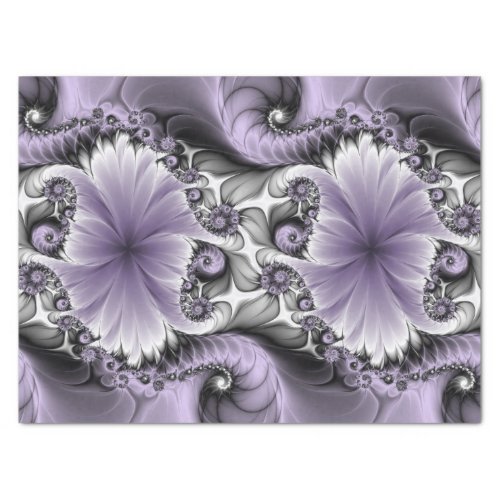 Lilac Illusion Abstract Floral Fractal Art Fantasy Tissue Paper