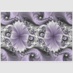 Lilac Illusion Abstract Floral Fractal Art Fantasy Tissue Paper
