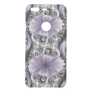 Lilac Illusion Abstract Floral Fractal Art Fantasy Uncommon Google Pixel Case