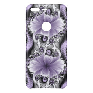 Lilac Illusion Abstract Floral Fractal Art Fantasy Uncommon Google Pixel Case