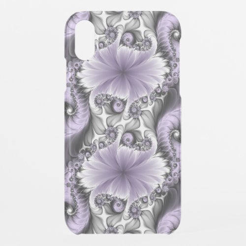 Lilac Illusion Abstract Floral Fractal Art Fantasy iPhone XR Case