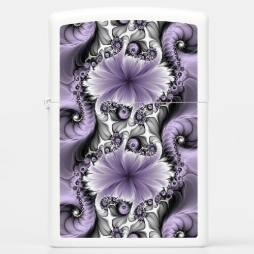 Lilac Illusion Abstract Floral Fractal Art Fantasy Zippo Lighter