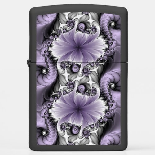Lilac Illusion Abstract Floral Fractal Art Fantasy Zippo Lighter
