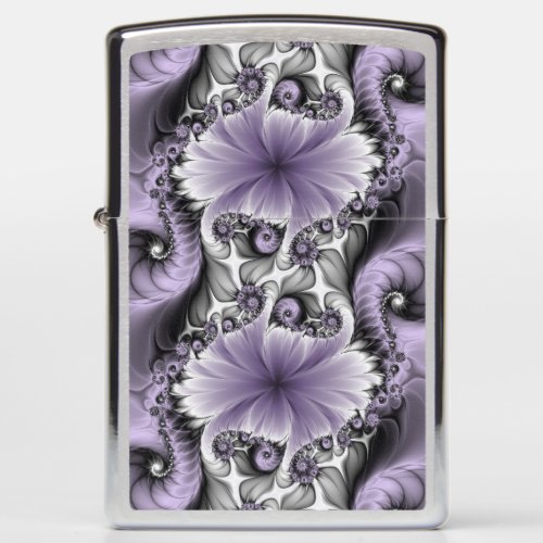 Lilac Illusion Abstract Floral Fractal Art Fantasy Zippo Lighter
