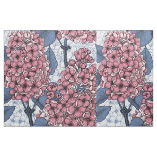 Lilac in pink and blue fabric