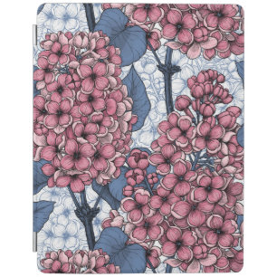 Lilac in pink and blue iPad smart cover