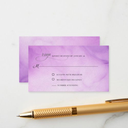 Lilac Ink RSVP Enclosure Card