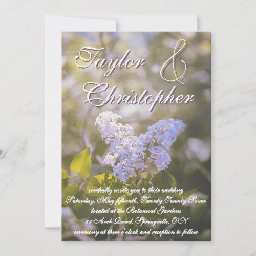 Lilac  invitation