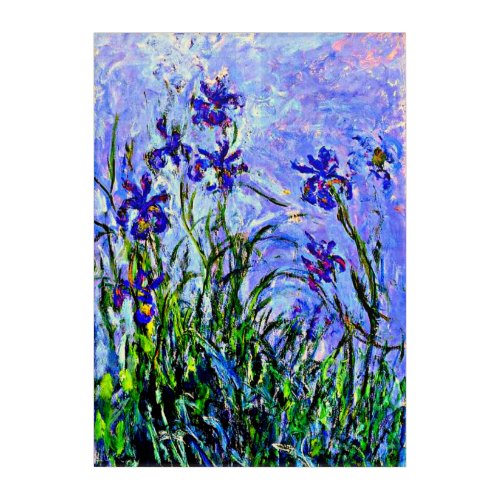 Lilac Irises by Claude Monet Acrylic Print