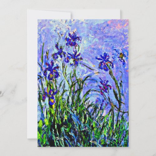 Lilac Irises by Claude Monet Card