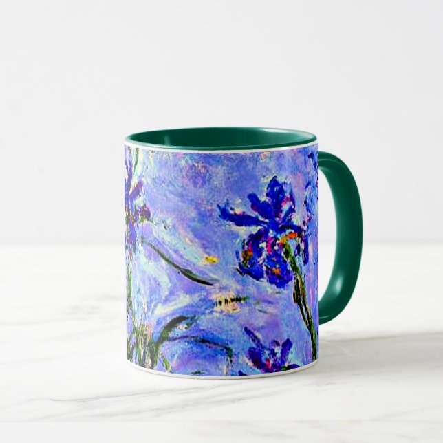Lilac Irises by Claude Monet Mug (Front Right)