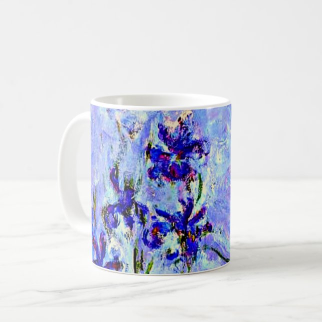   Lilac Irises by Claude Monet Mug (Front Left)