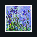 Lilac Irises by Claude Monet Napkins<br><div class="desc">Famous flower painting by Claude Monet,  Lilac Irises.</div>