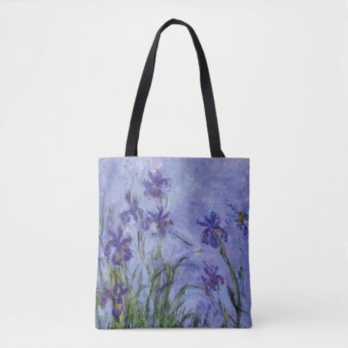 Lilac Irises by Claude Monet Tote