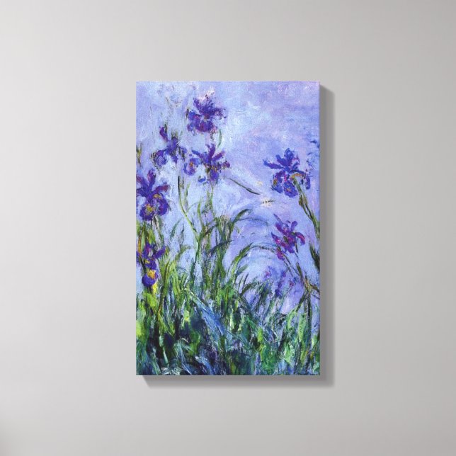 Lilac Irises Claude Monet Fine Art Canvas Print (Front)