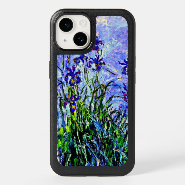 Lilac Irises, famous Monet painting, Otterbox iPhone Case (Back)