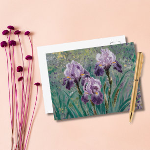 Lilac Irises, Iris Mauves, Claude Monet Postcard