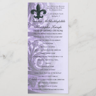 lilac "iron fleur de lis" WEDDING PROGRAM