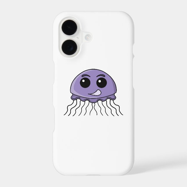 Lilac Jellyfriend Cartoon Case-Mate iPhone Case (Back)