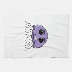 Lilac Jellyfriend Cartoon Kitchen Towel