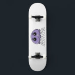 Lilac Jellyfriend Cartoon Skateboard<br><div class="desc">Vivid lilac jellyfish mascot with glossy eyes and a playful wink. Bold,  kawaii vibe perfect for kids tees and playful apparel.</div>