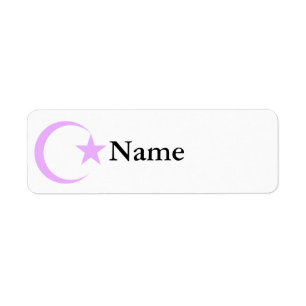 Lilac-Lavender Crescent & Star.png Label