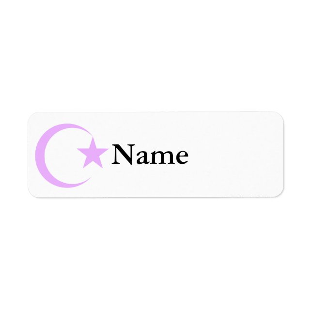 Lilac-Lavender Crescent & Star.png Label (Front)