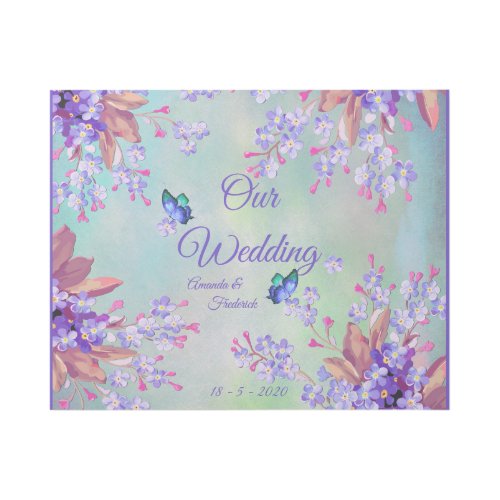 Lilac Lavender Flower Wedding Gallery Wrap