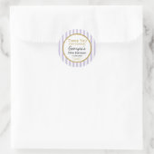 Lilac Lavender Gold Birthday Thank You Favor Tag (Bag)