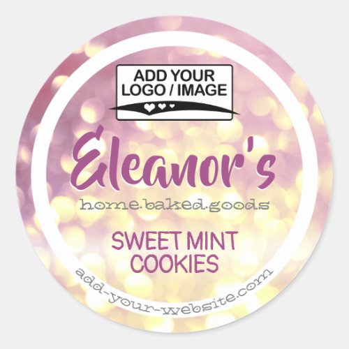 Lilac Lavender Logo Cake Product Packaging Label