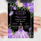 Lilac lavender purple silver colors Quinceanera 