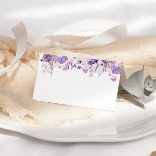 Lilac lavender wedding place cards