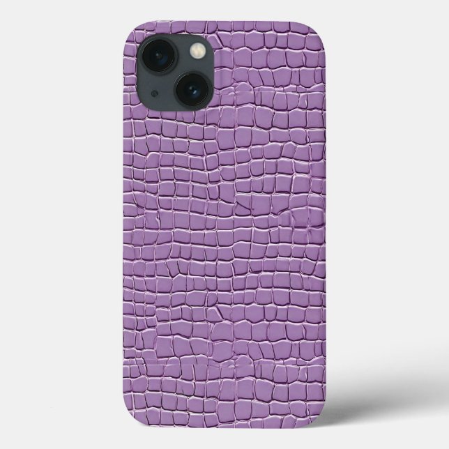Lilac leather effect pattern Case-Mate iPhone case (Back)