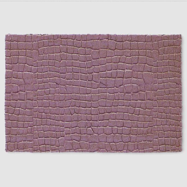 Lilac leather effect pattern fiber doormat (Front)