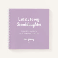 Lilac Letters to My Granddaughter Memory Book