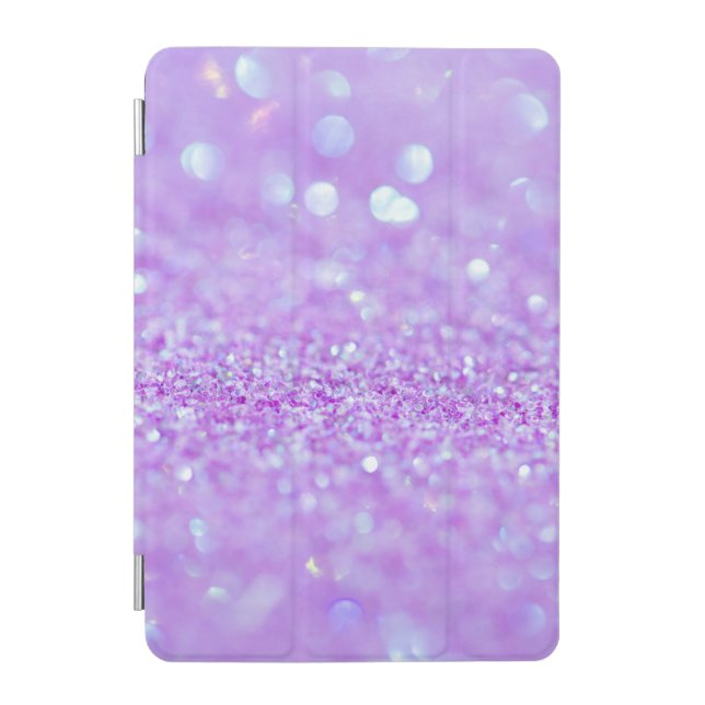 Lilac/light purple bling, sparkle and shine iPad mini cover (Front)