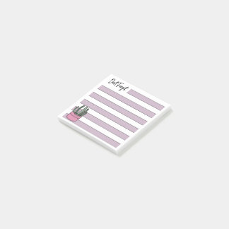 Lilac | Lined | Potted Succulent -  Post-it Notes