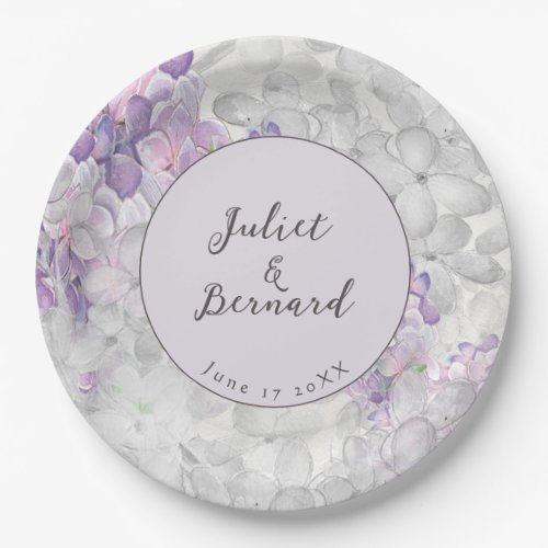 Lilac Loveliness Botanical Watercolors Paper Plates