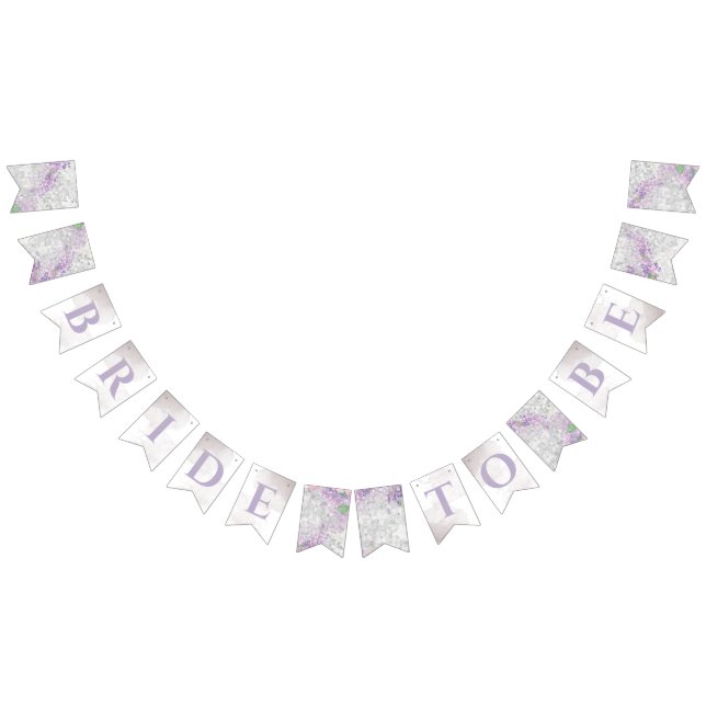 Lilac Loveliness Bridal Shower Bunting Flags (All)