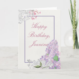 Lilac Loveliness Happy Birthday Card