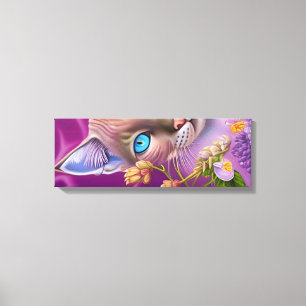 Lilac Lynx point Siamese cat in purple Canvas Print