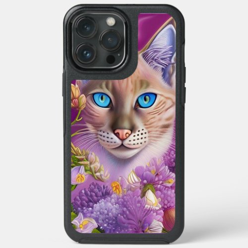Lilac Lynx point Siamese cat in purple iPhone 13 Pro Max Case