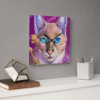 Lilac Lynx point Siamese cat in purple