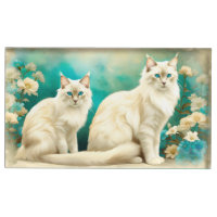 Lilac Lynx Point Siamese Portrait Art