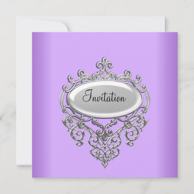 Lilac Mauve Invitation any Occasion (Front)