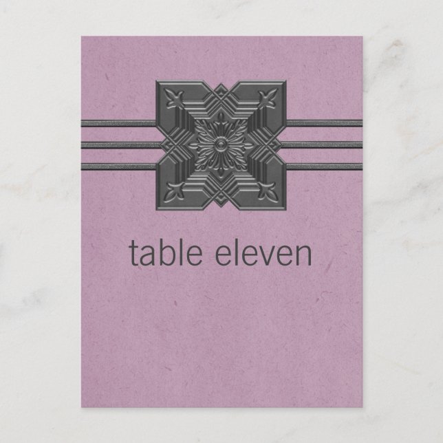 Lilac Medallion Border Table Postcard (Front)
