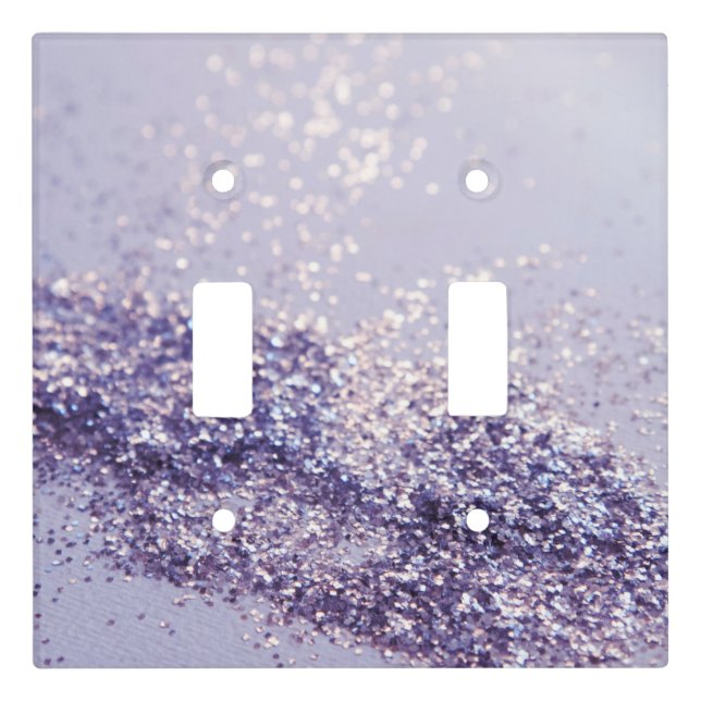 Lilac Mermaid Magic Glitter #1 Light Switch Cover (Front)