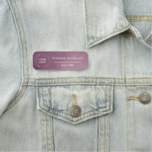 Lilac Metallic with Your Logo Name Tag